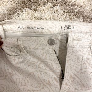 Loft Modern Skinny - Cute Patterned Jeans!